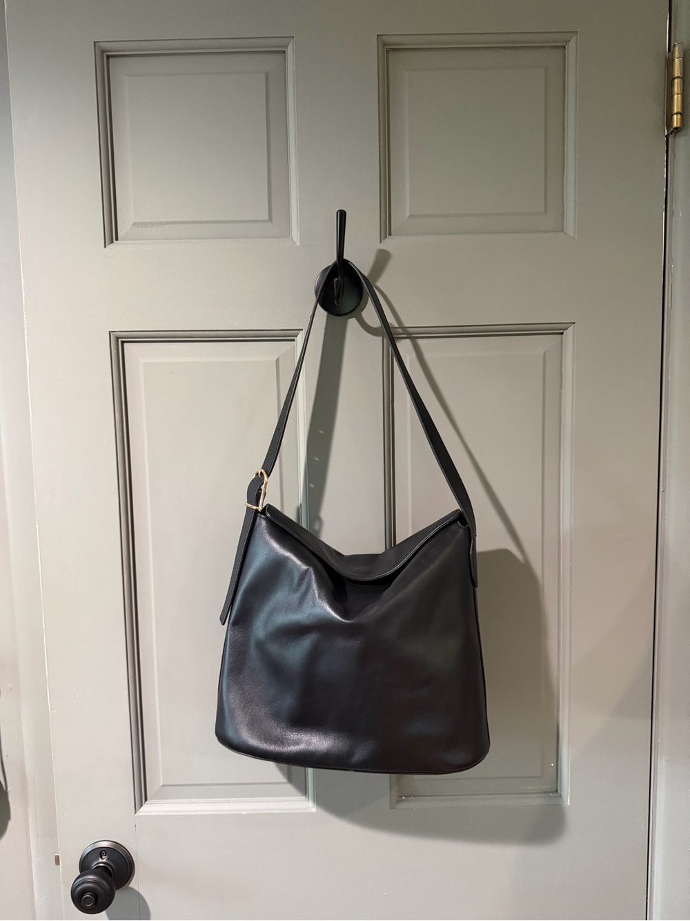 J. Crew Black Leather Shoulder Bag